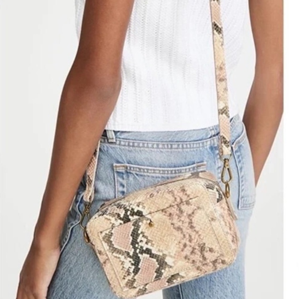 Madewell Transport Snakeskin Camera Bag Crossbody Purse
